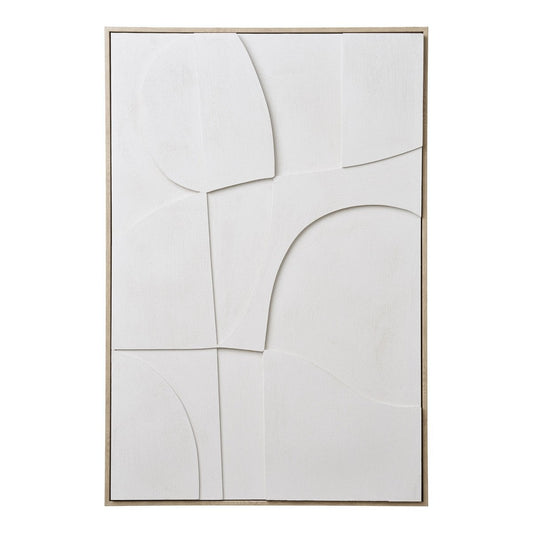 Weiße Wanddekoration mit Reliefstruktur, 60 × 90 cm | VIA X SELECTION
