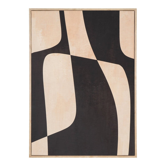 Abstrakter Leinwand-Print beige-schwarz, 50 × 70 cm | VIA X SELECTION