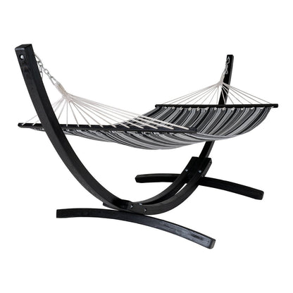 Hängematte mit Gestell in Grau-Schwarz 320 cm | VIA X SELECTION