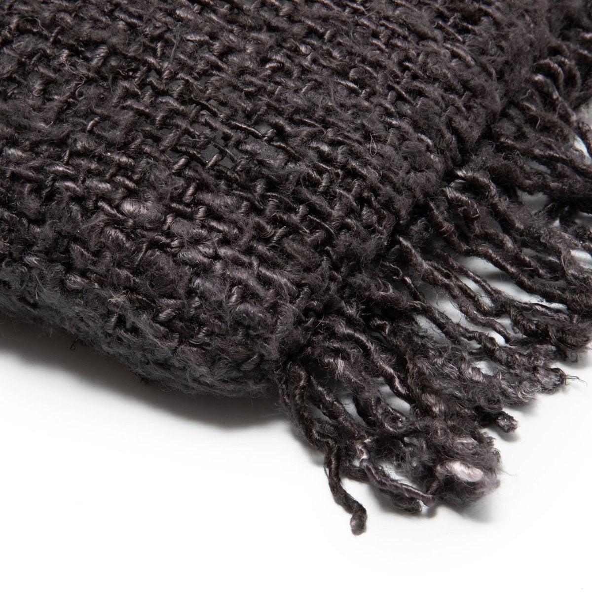 Kissenbezug aus Baumwolle in Schwarz und Dunkelblau, 30 × 50 cm | VIA X SELECTION