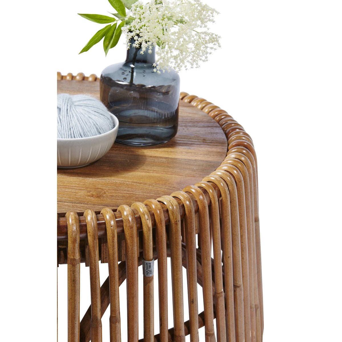 TOM TAILOR Home Beistelltisch aus Rattan und Glas, 69 × 69 × 38 cm | VIA X SELECTION