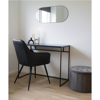 Schmaler ovaler Wandspiegel mit Stahlrahmen, 35 × 80 cm | VIA X SELECTION