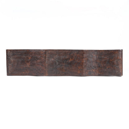 Sitzbank aus Mangoholz dunkelbraun 150 cm mit Wellenform | VIA X SELECTION
