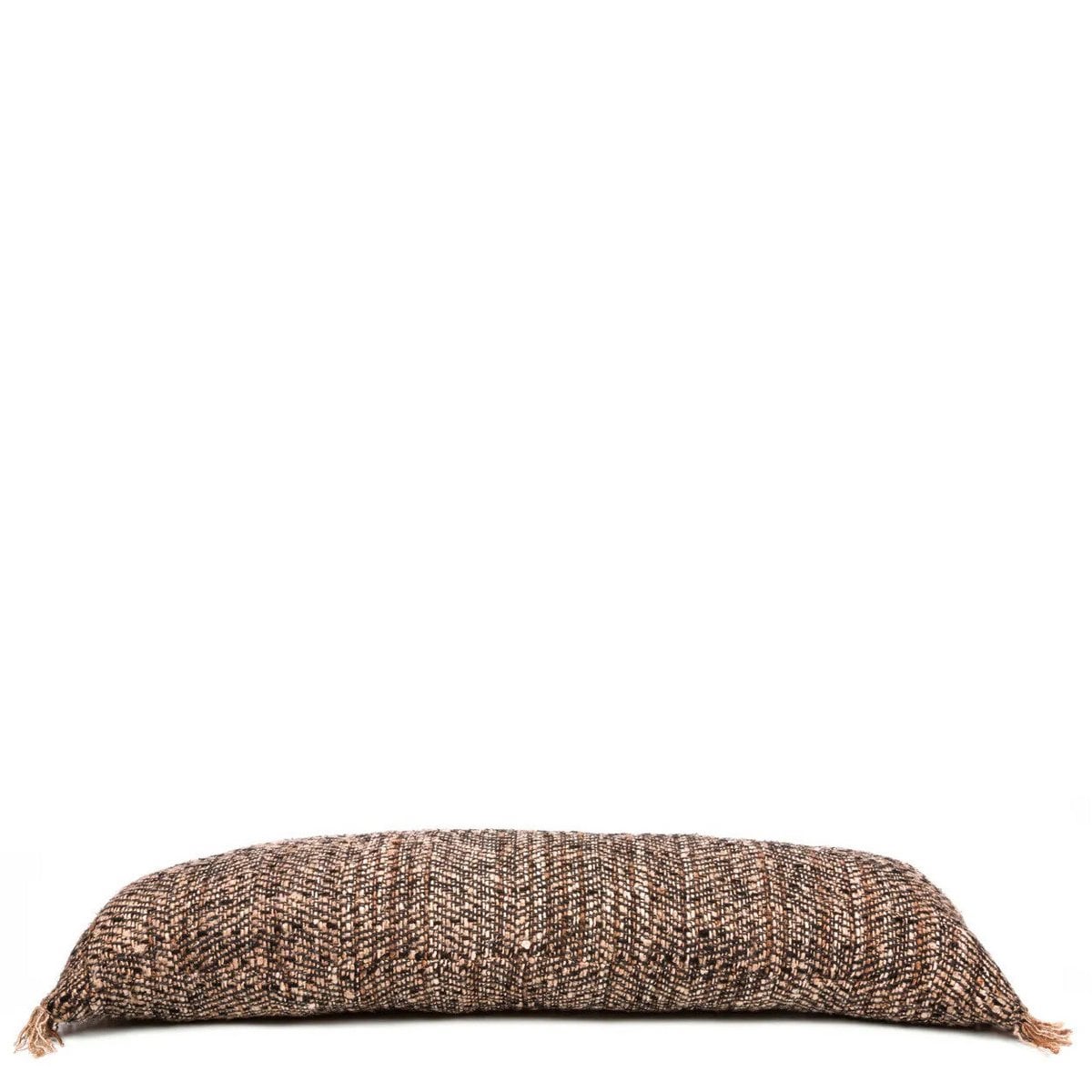 Langer Kissenbezug aus Baumwolle in Schwarz und Kupfer, 35 × 100 cm | VIA X SELECTION