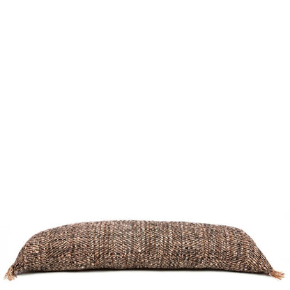 Langer Kissenbezug aus Baumwolle in Schwarz und Kupfer, 35 × 100 cm | VIA X SELECTION