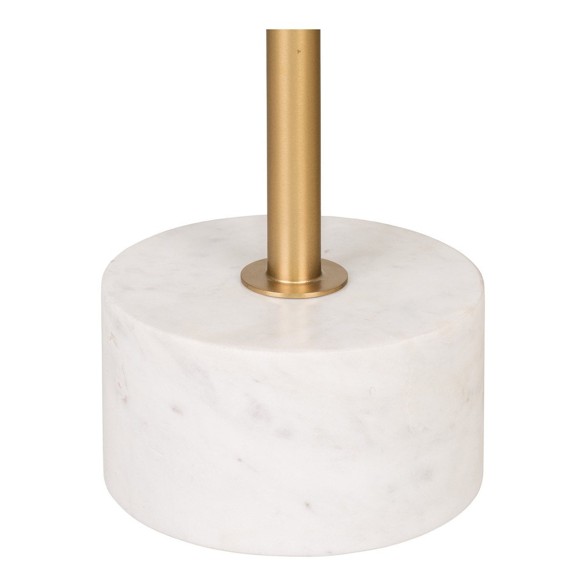 Runder Beistelltisch aus Marmor und Messing, 51 × 51 × 52 cm | VIA X SELECTION