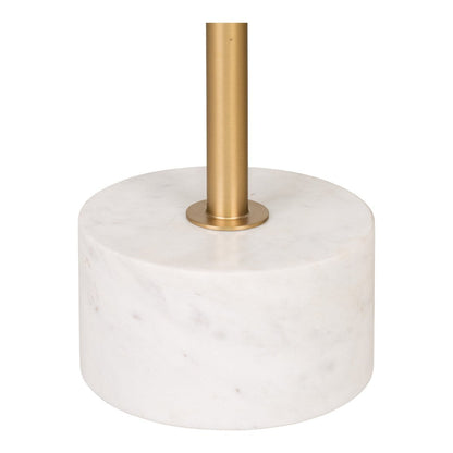 Runder Beistelltisch aus Marmor und Messing, 51 × 51 × 52 cm | VIA X SELECTION