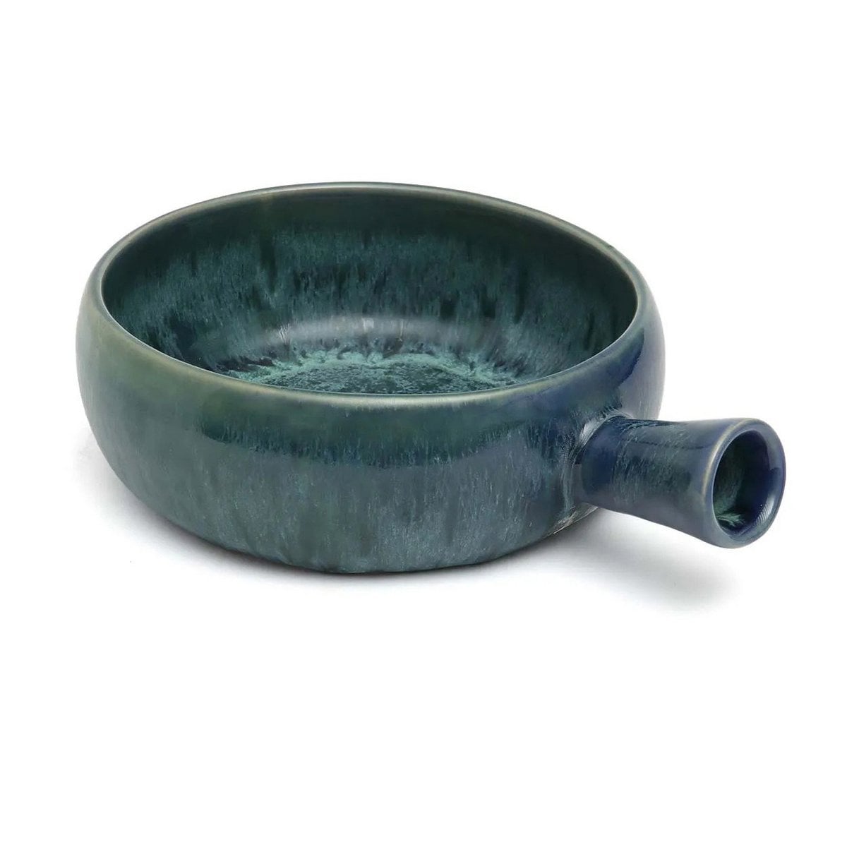 Servierform aus blauem Steinzeug mit Griff | VIA X SELECTION