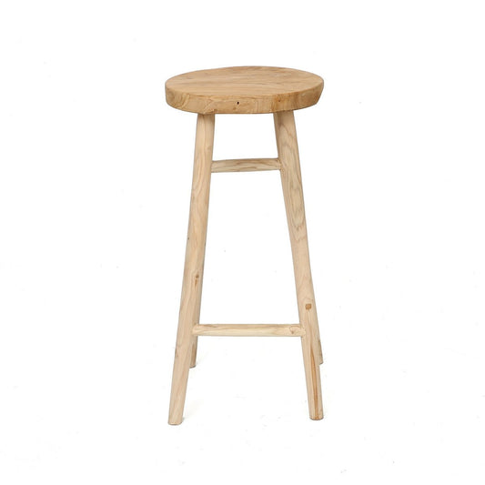 Barhocker aus massivem Teakholz in Natur | VIA X SELECTION