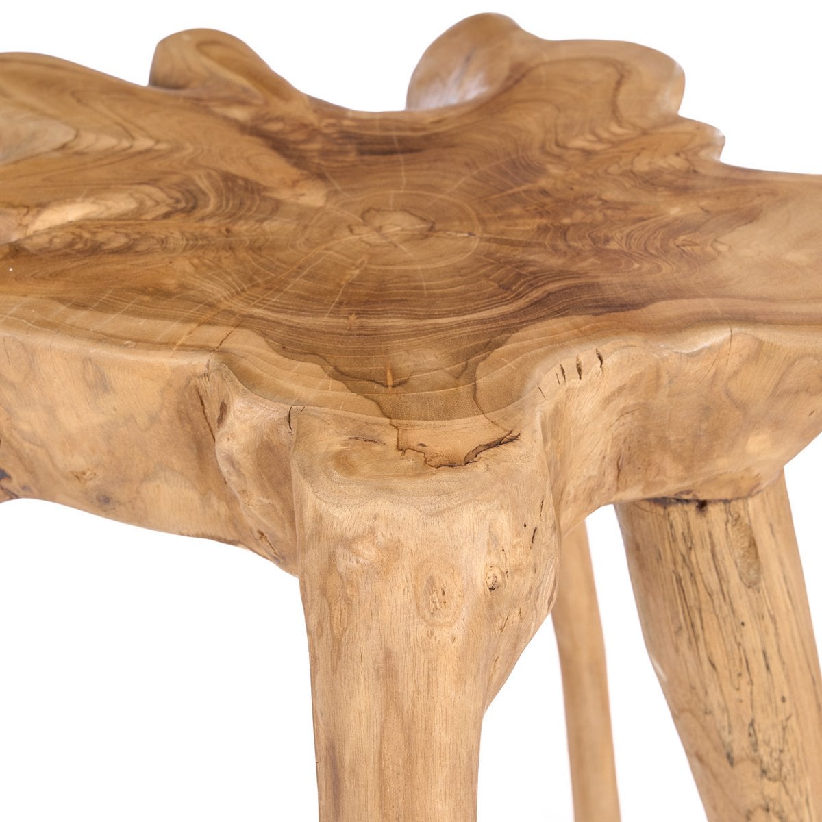 Beistelltisch aus Teak-Wurzelholz, 45 × 45 × 45 cm | VIA X SELECTION