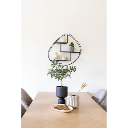 Blumentopf aus Keramik und Beton, Grau, 15,5 × 15,5 × 16 cm | VIA X SELECTION