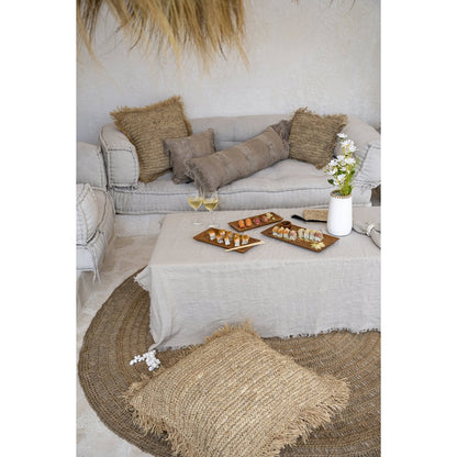 Leinentischdecke in Beige, 150 × 150 cm | VIA X SELECTION