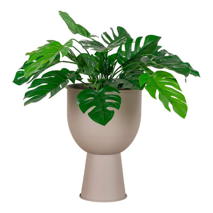Blumentopf aus Stahl, Sand, Ø, 19 × 27 cm | VIA X SELECTION
