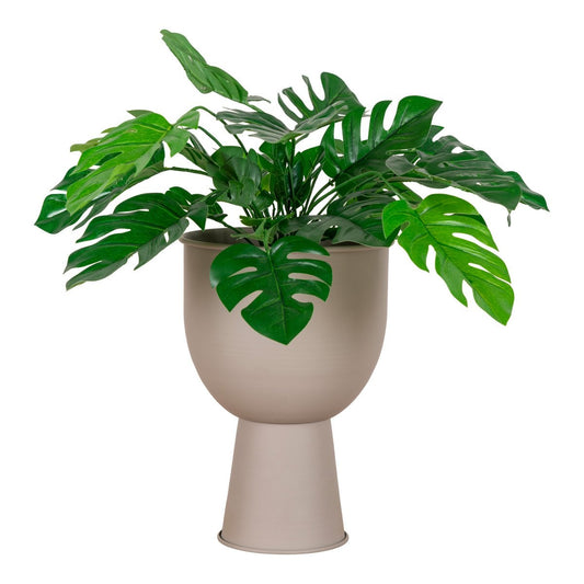Blumentopf aus Stahl, Sand, Ø, 19 × 27 cm | VIA X SELECTION