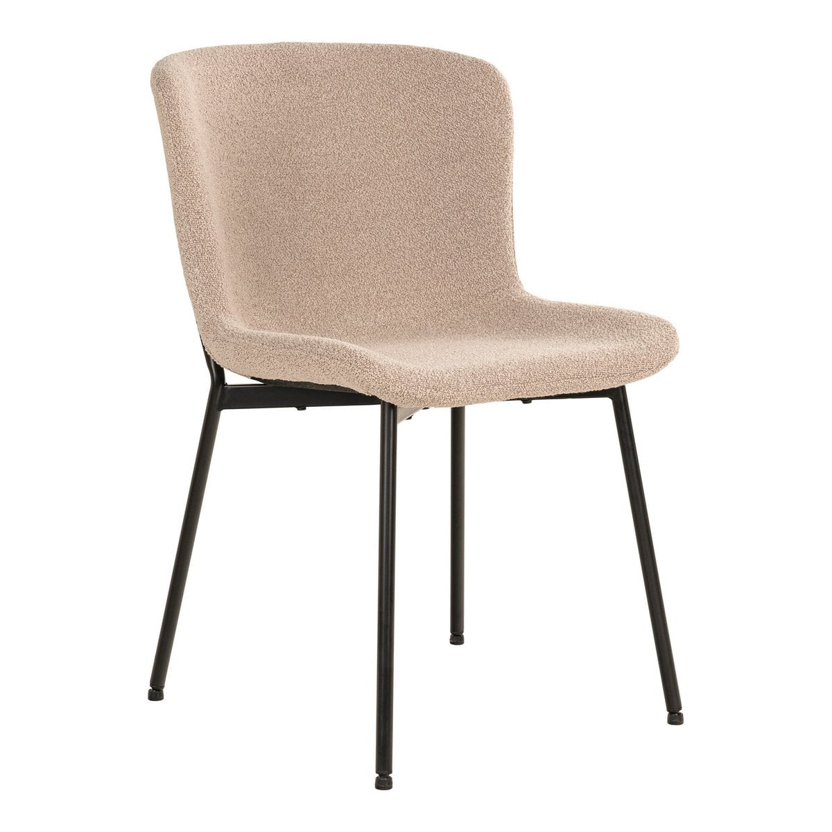 Esszimmerstuhl aus Bouclé beige im 2er-Set | VIA X SELECTION