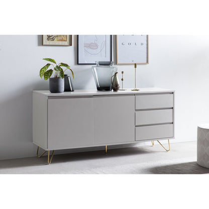 Sideboard weiß mit 2 Türen und 3 Schubladen, 40 × 150 × 70 cm | VIA X SELECTION