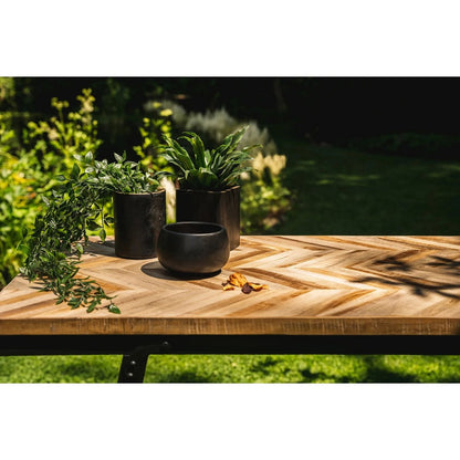 Quadratischer Halter aus schwarzem Teakholz | VIA X SELECTION