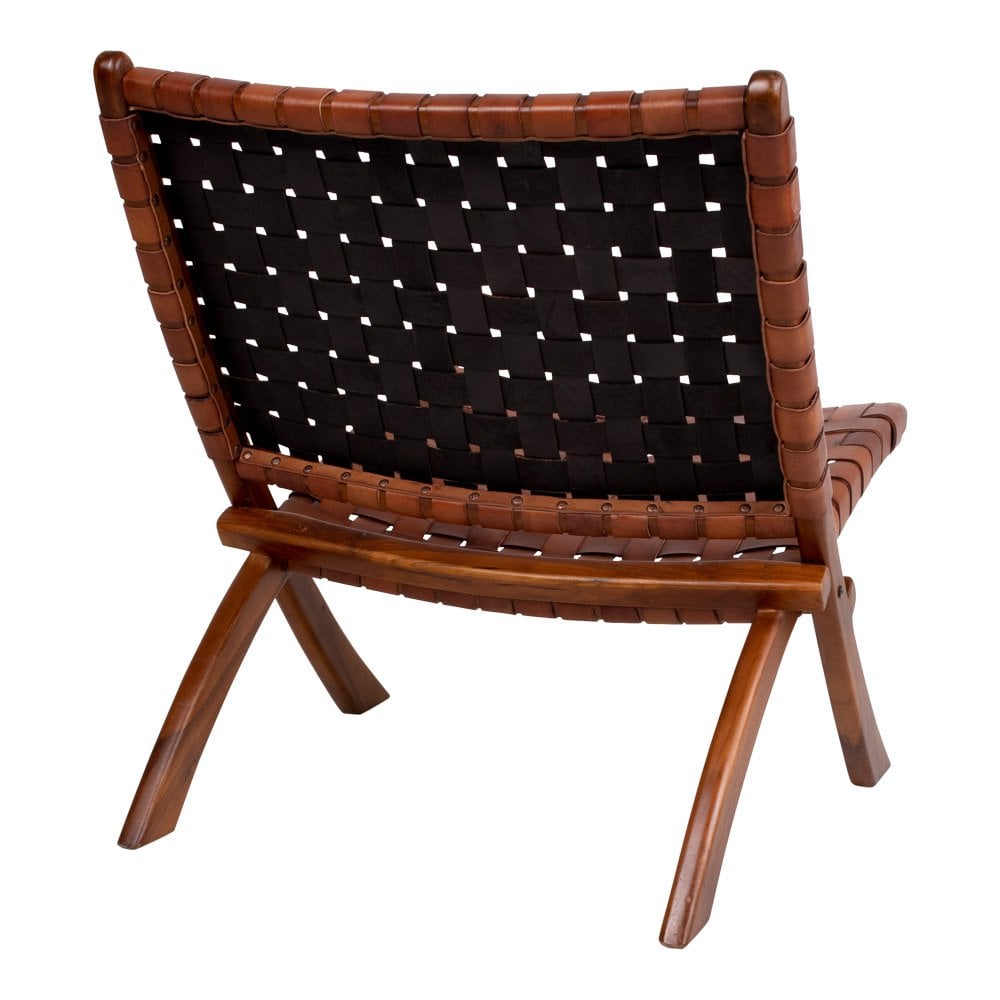 Klappsessel aus Teakholz und Leder | VIA X SELECTION