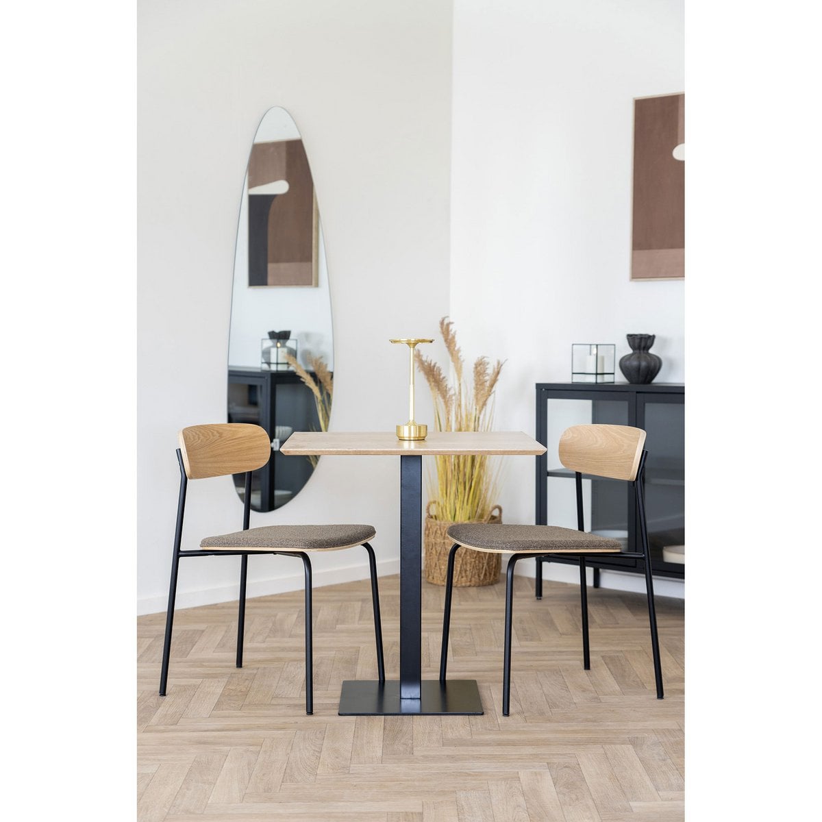 Esszimmerstuhl mit Rückenlehne aus Eschenholz im 2er-Set, stapelbar | VIA X SELECTION