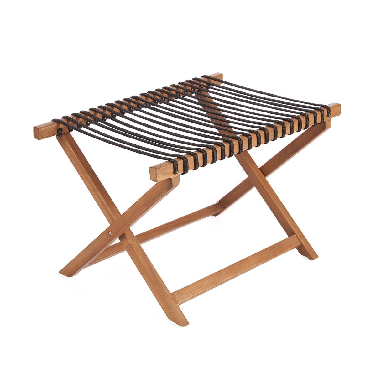 Kofferständer aus Teakholz klappbar, 80 × 55 × 50 cm | VIA X SELECTION