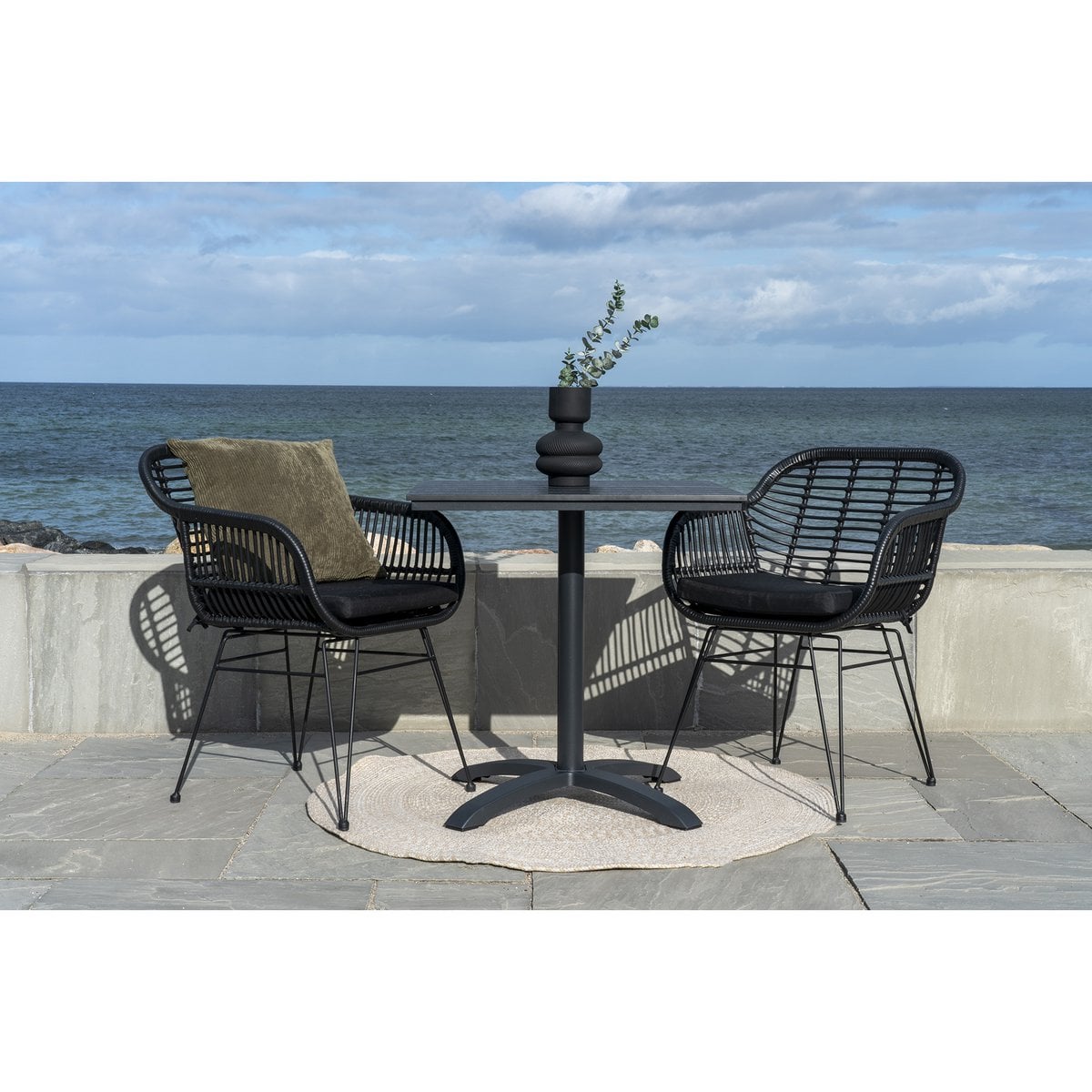 Runder Teppich aus recyceltem PET sand, Ø 120 cm | VIA X SELECTION