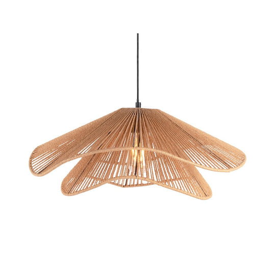 Leitmotiv Sombra Double Pendelleuchte aus Jute in Beige | VIA X SELECTION