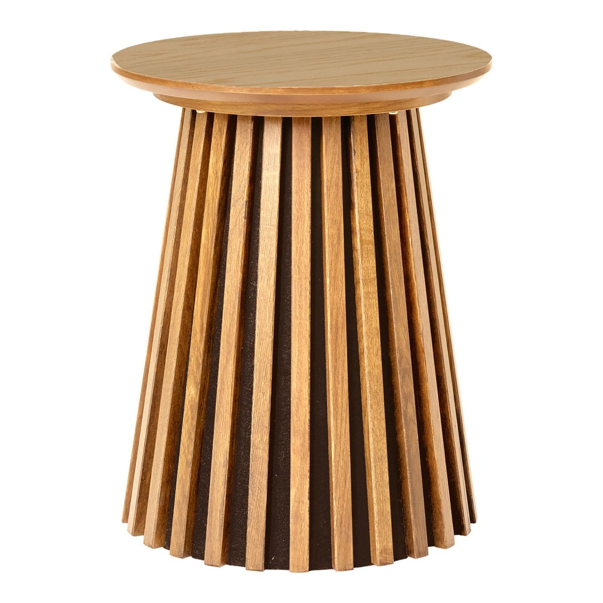 Runder Beistelltisch in Holzoptik, 40 × 40 × 50 cm | VIA X SELECTION