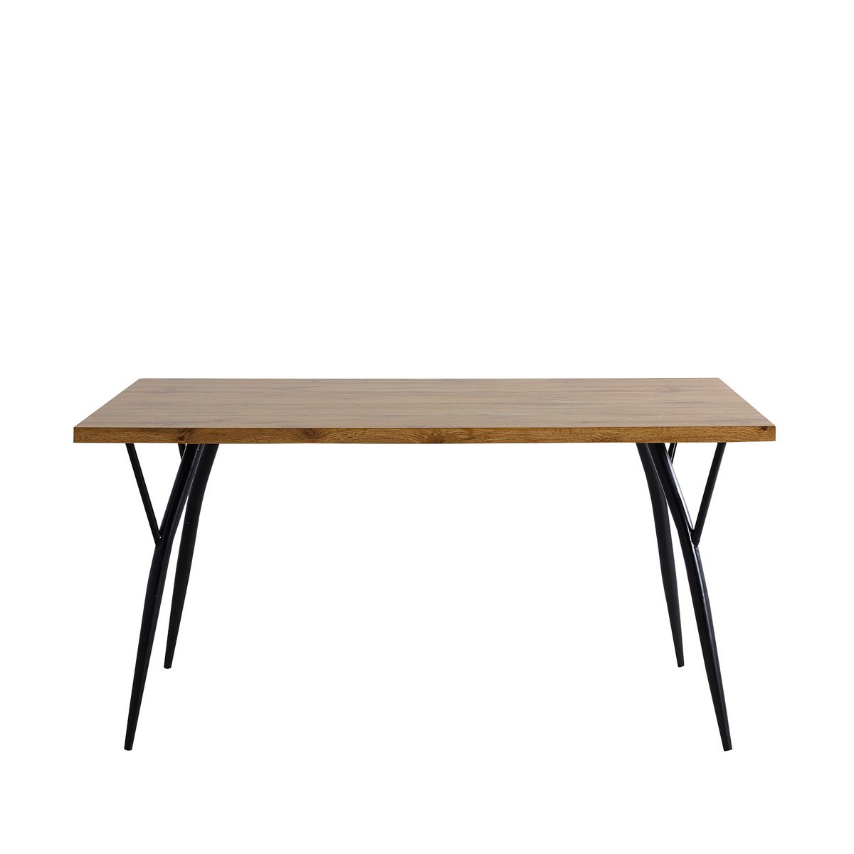 Esstisch in Naturton mit Metallgestell, 150 × 90 cm | VIA X SELECTION