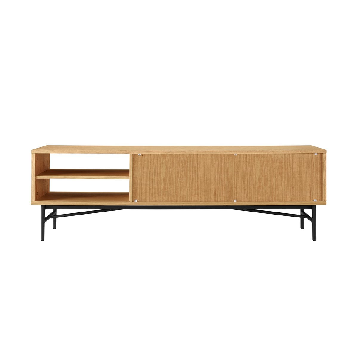 Lowboard mit Eichenfurnier und 2 Türen, 160 × 40 × 50 cm | VIA X SELECTION
