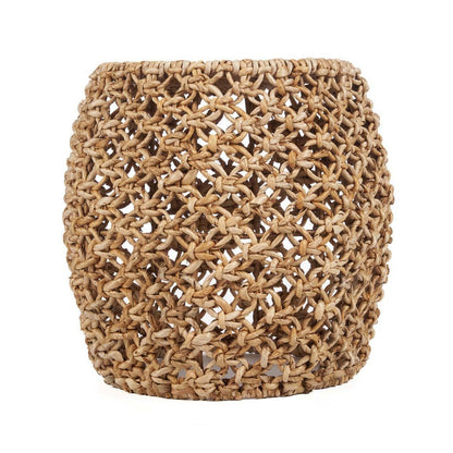 Geflochtener Hocker aus Bananenblatt in Natur | VIA X SELECTION