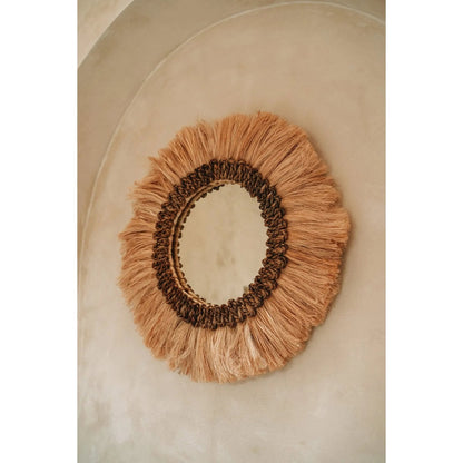 Runder Wandspiegel mit handwerklichem Rahmen 60 cm | VIA X SELECTION
