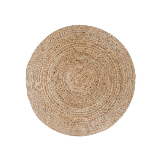Kleiner runder Teppich aus geflochtener Jute natur, Ø 90 cm | VIA X SELECTION