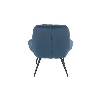 Loungesessel aus Samt blau mit XXL-Sitzfläche | VIA X SELECTION