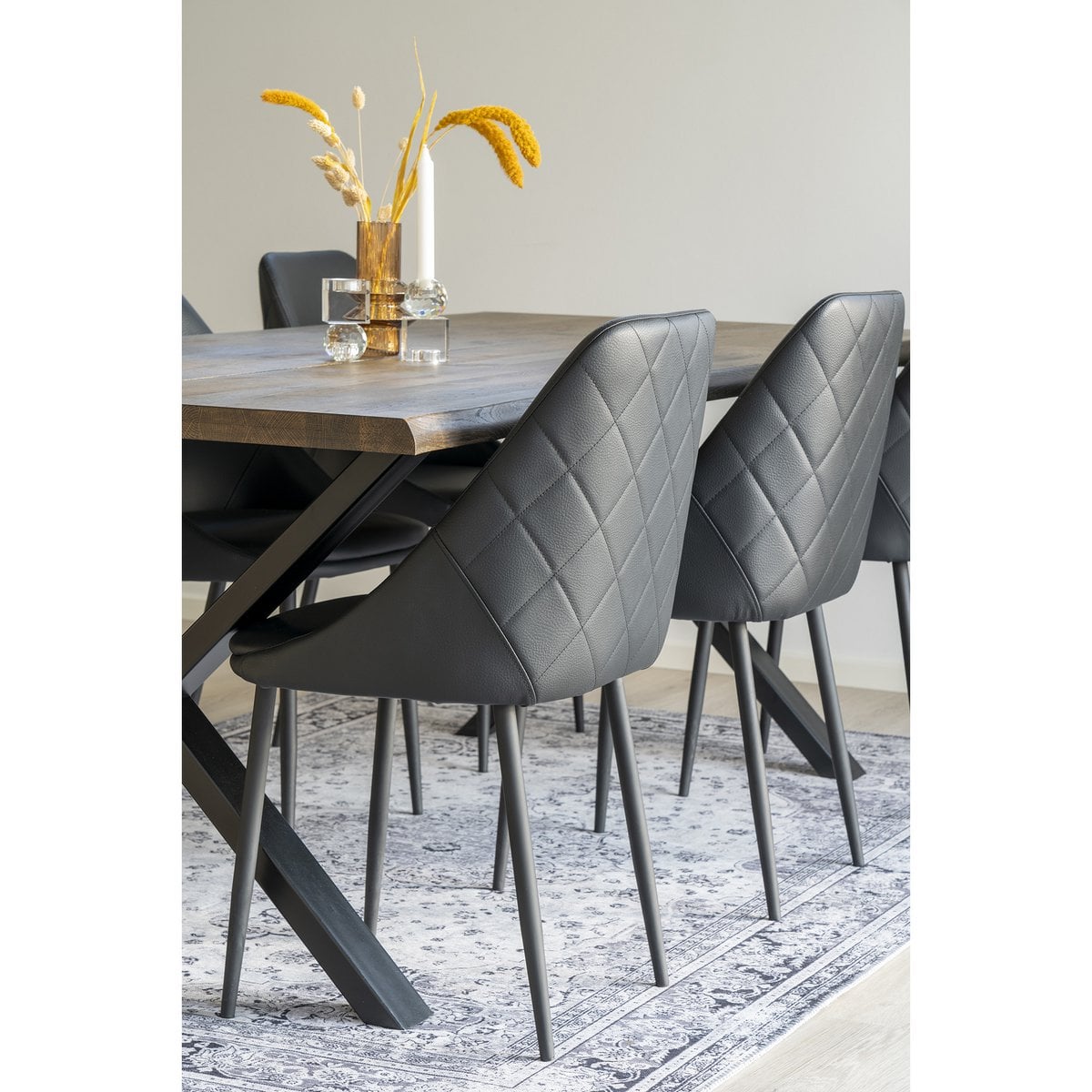 Teppich aus Chenille-Polyester schwarz-weiß, 160 × 230 cm | VIA X SELECTION