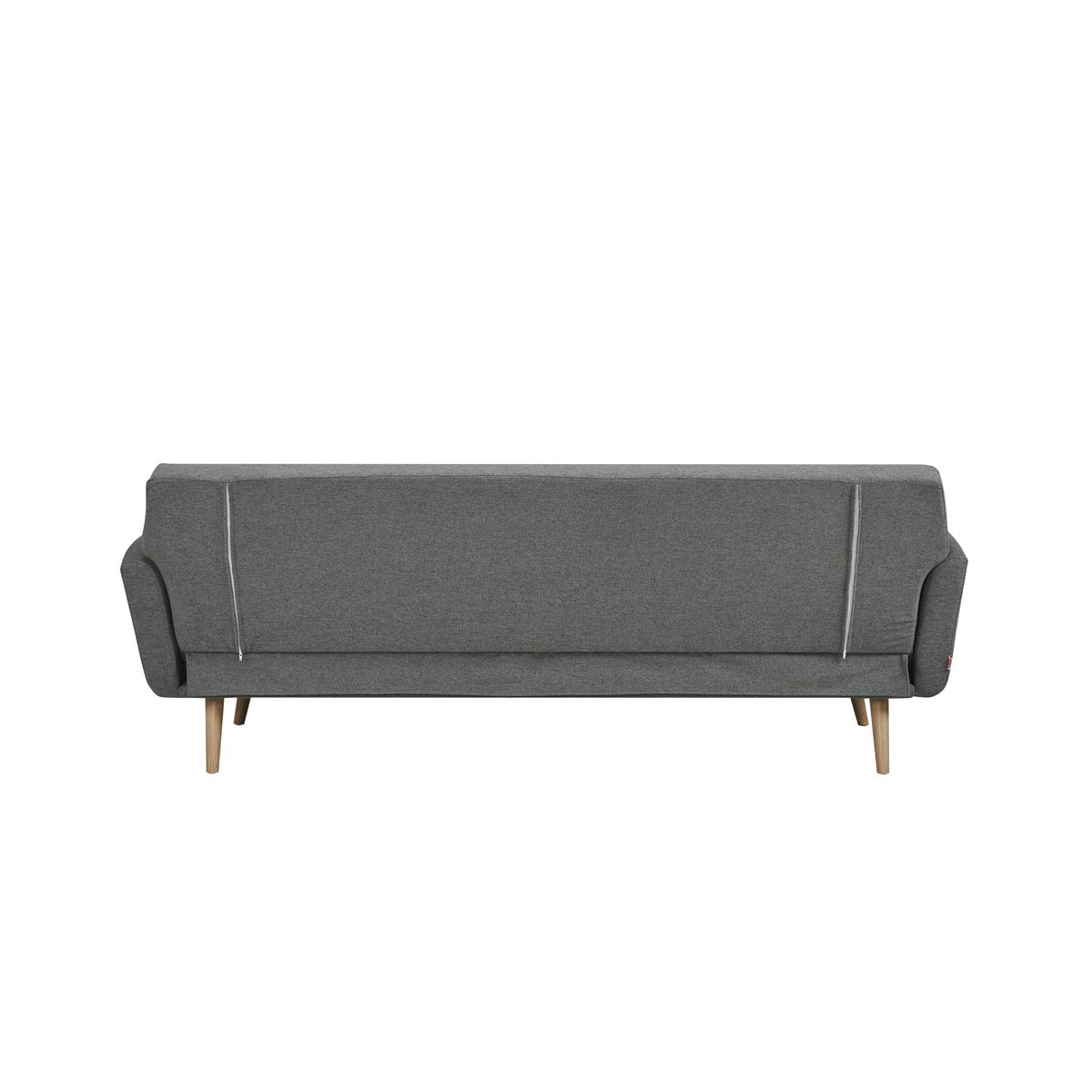 Schlafsofa in grauem Feinstrukturstoff mit Holzgestell | VIA X SELECTION