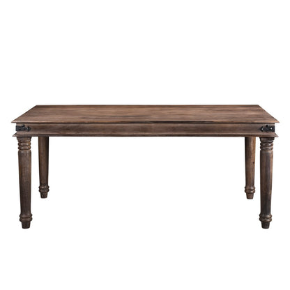 Esstisch Akazienholz walnussfarben gedrechselte Beine, 180 × 90 cm | VIA X SELECTION