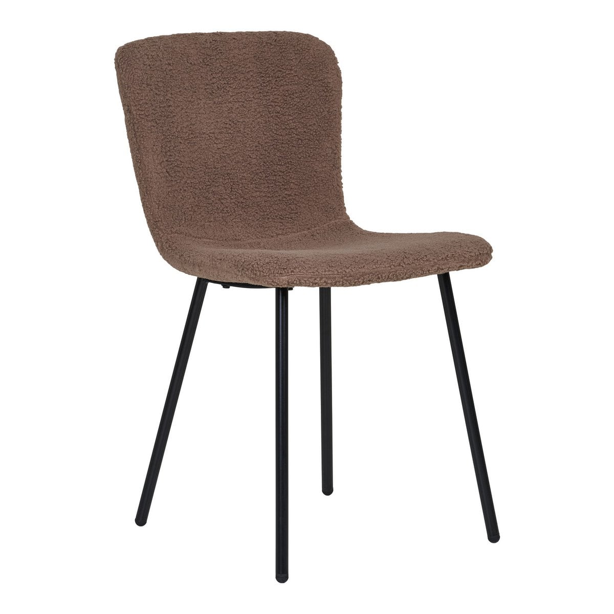 Esszimmerstuhl in brauner Felloptik im 2er-Set | VIA X SELECTION