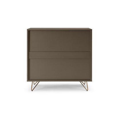 Kommode grau mit 4 Schubladen, 40 × 90 × 90 cm | VIA X SELECTION