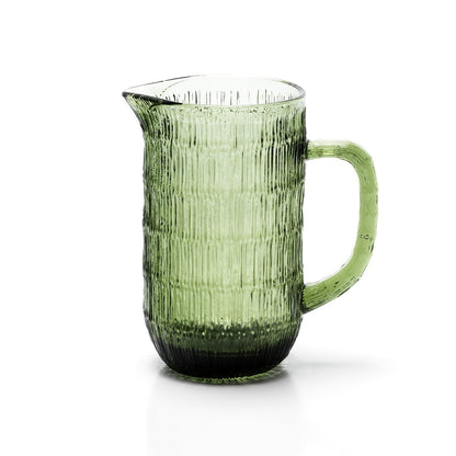 Krug aus grünem Rippglas 20,5 cm | VIA X SELECTION