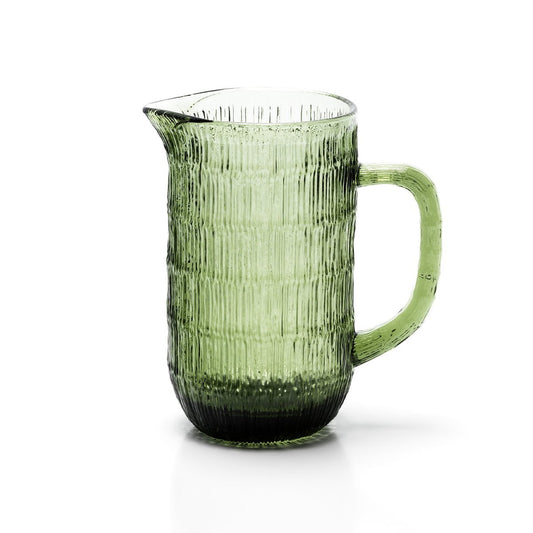 Krug aus grünem Rippglas 20,5 cm | VIA X SELECTION