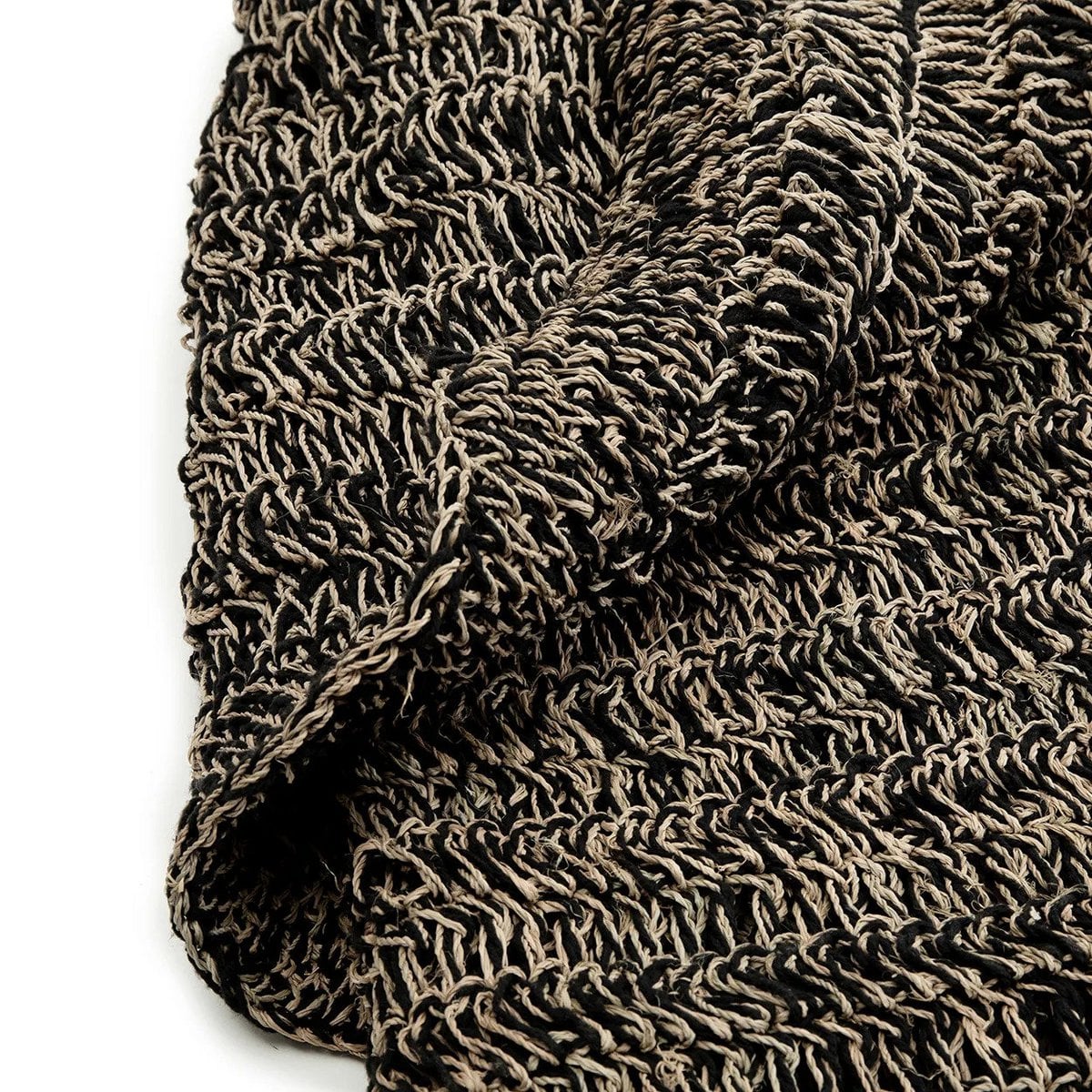 Rechteckiger Teppich aus Seegras natur-schwarz, 200 × 300 cm | VIA X SELECTION