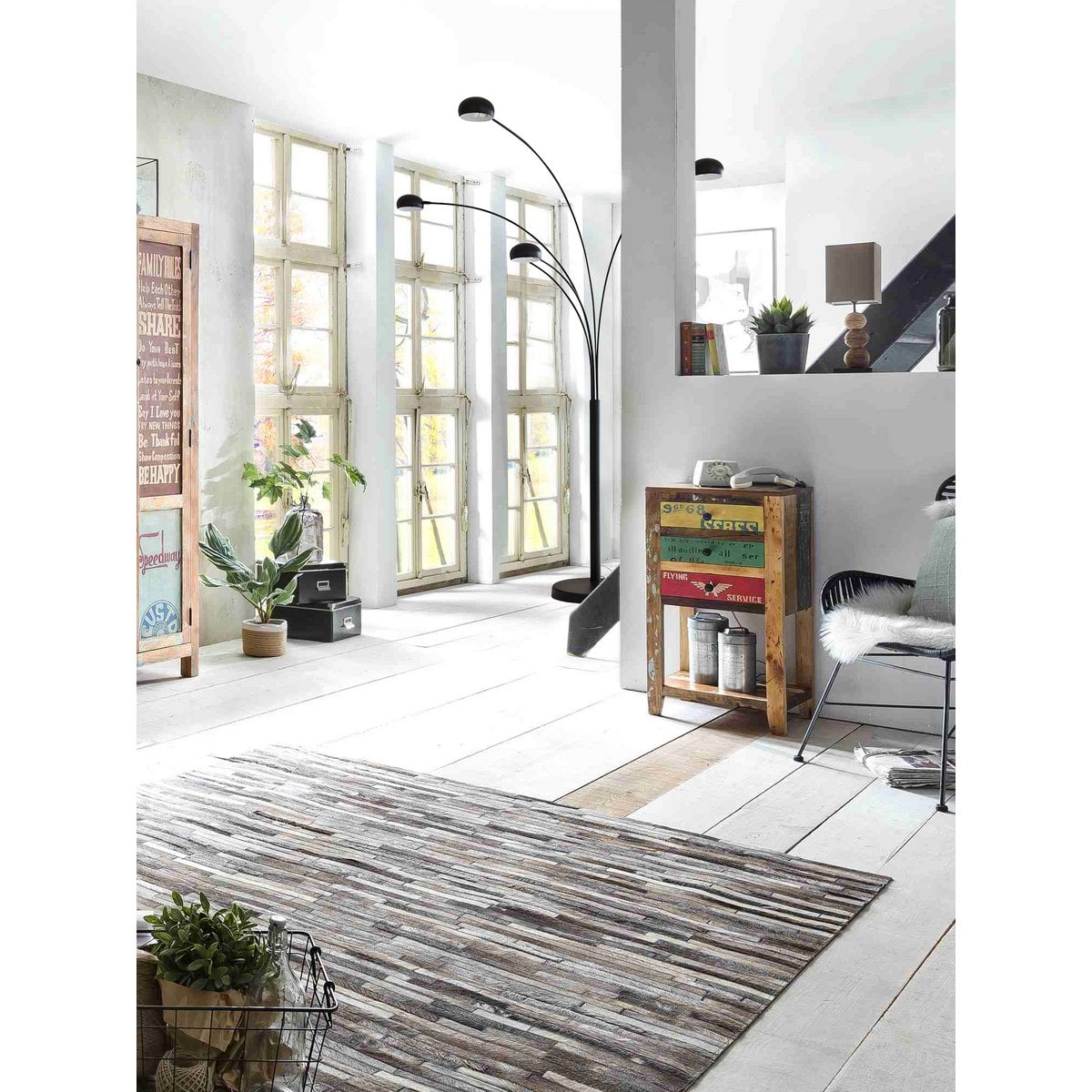 Rattansessel schwarz mit Metallgestell | VIA X SELECTION