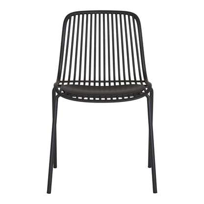 Stapelbarer Gartenstuhl in Schwarz, 4er-Set | VIA X SELECTION
