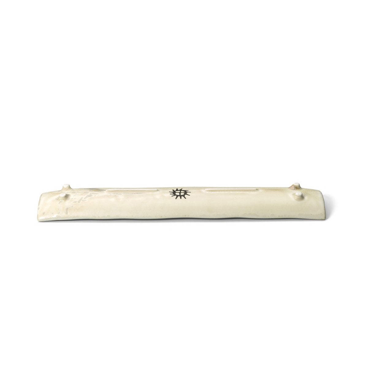 Lange Servierplatte aus Keramik in Weiß-Honig, 39 × 8 cm | VIA X SELECTION