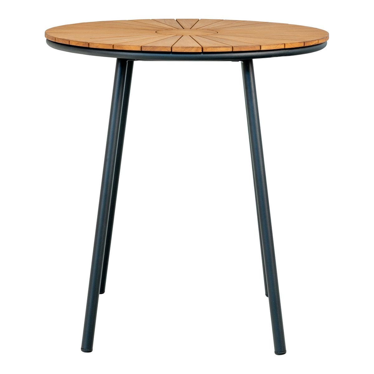 Runder Café-Tisch mit Teakplatte, Ø 70 cm | VIA X SELECTION