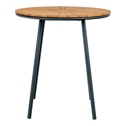 Runder Café-Tisch mit Teakplatte, Ø 70 cm | VIA X SELECTION