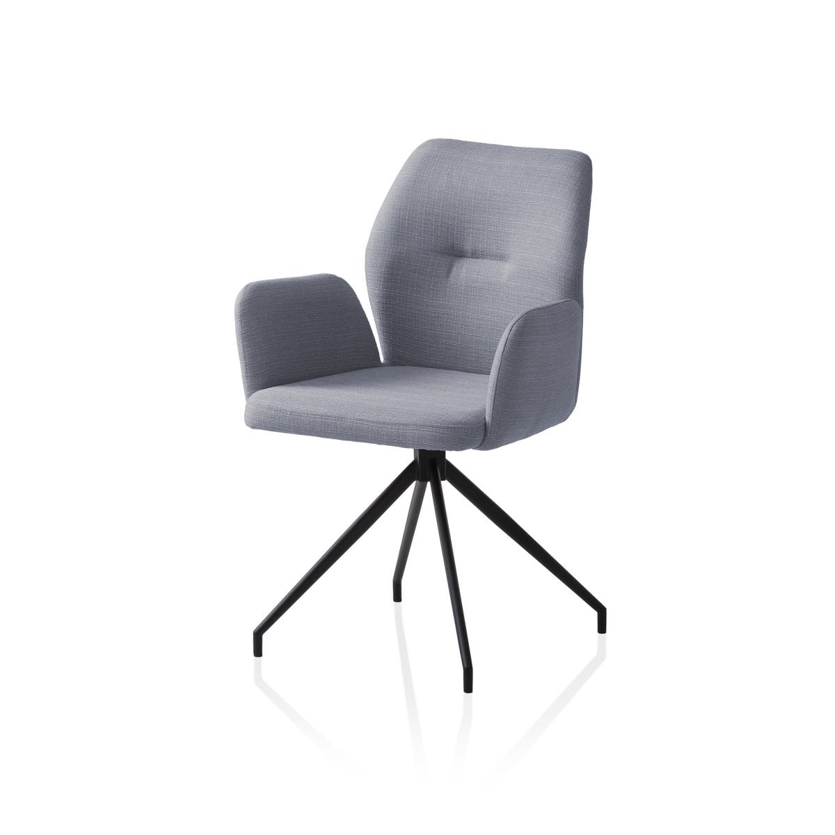 Drehsessel aus Strukturstoff dunkelgrau | VIA X SELECTION