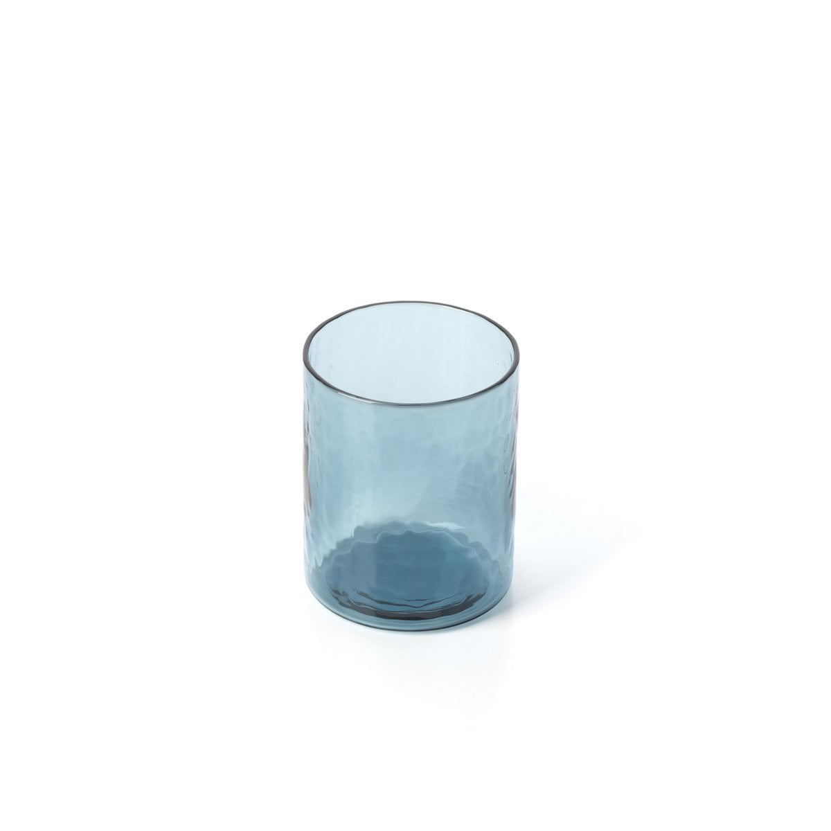 Hohes Trinkglas aus blauem Recyclingglas 10 cm | VIA X SELECTION
