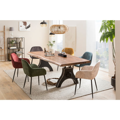 Esstisch Mangoholz A-Gestell mit Kurbelrad, 200 × 100 cm | VIA X SELECTION