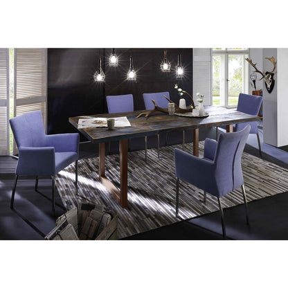 Esstisch Altholz bunt akzentuiert, 160 × 85 cm | VIA X SELECTION